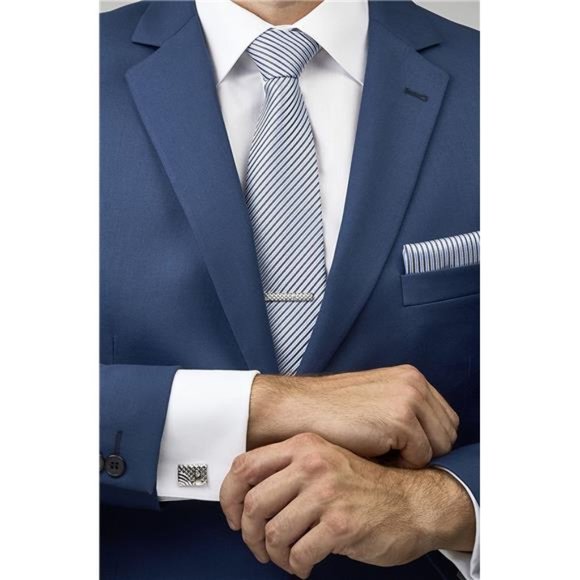 Men’s Gift Tie Set Silky Necktie Pocket Squares Tie Clips Cufflinks For Men - Picture 5 of 7